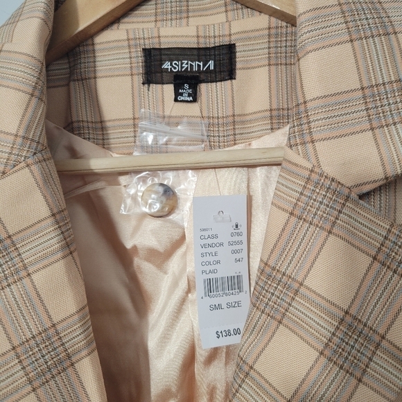 Pacsun 4Si3nna 4Sienna Neutral Dara Belted Blazer Coat NWT - Picture 5 of 10